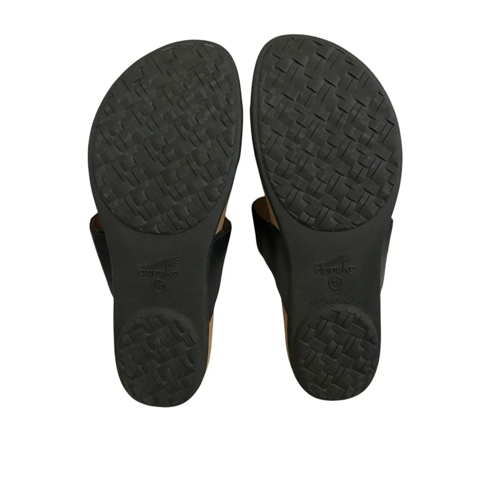 Dansko Sandals Women's Justine Calf Black Size 6.5-7/37 Comfort‎ Adjustable